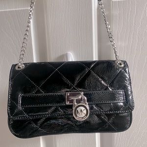 Quilted MK patent leather